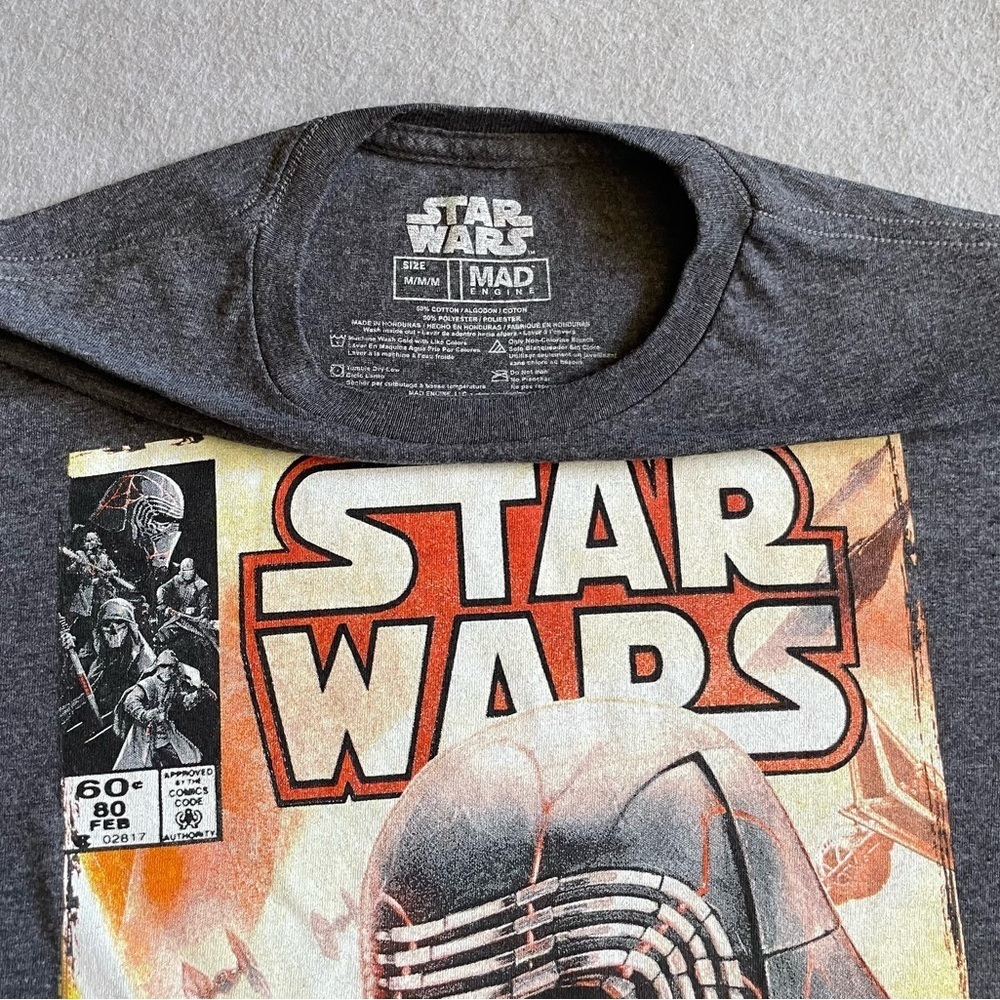 Star Wars Kylo Ren Men’s T-Shirt Gray Size Medium - Picture 2 of 7